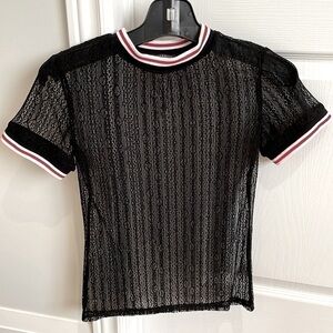 Nwot Dynamite Lace Sport Sleeve Fitted T-shirt